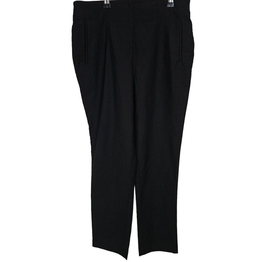Rafaella Womens Black Trousers Size 10 Pants Pockets